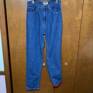 L.L.BEAN RELAXED FIT BLUE JEANS W/💯 COTTON LINING-TALL (12)